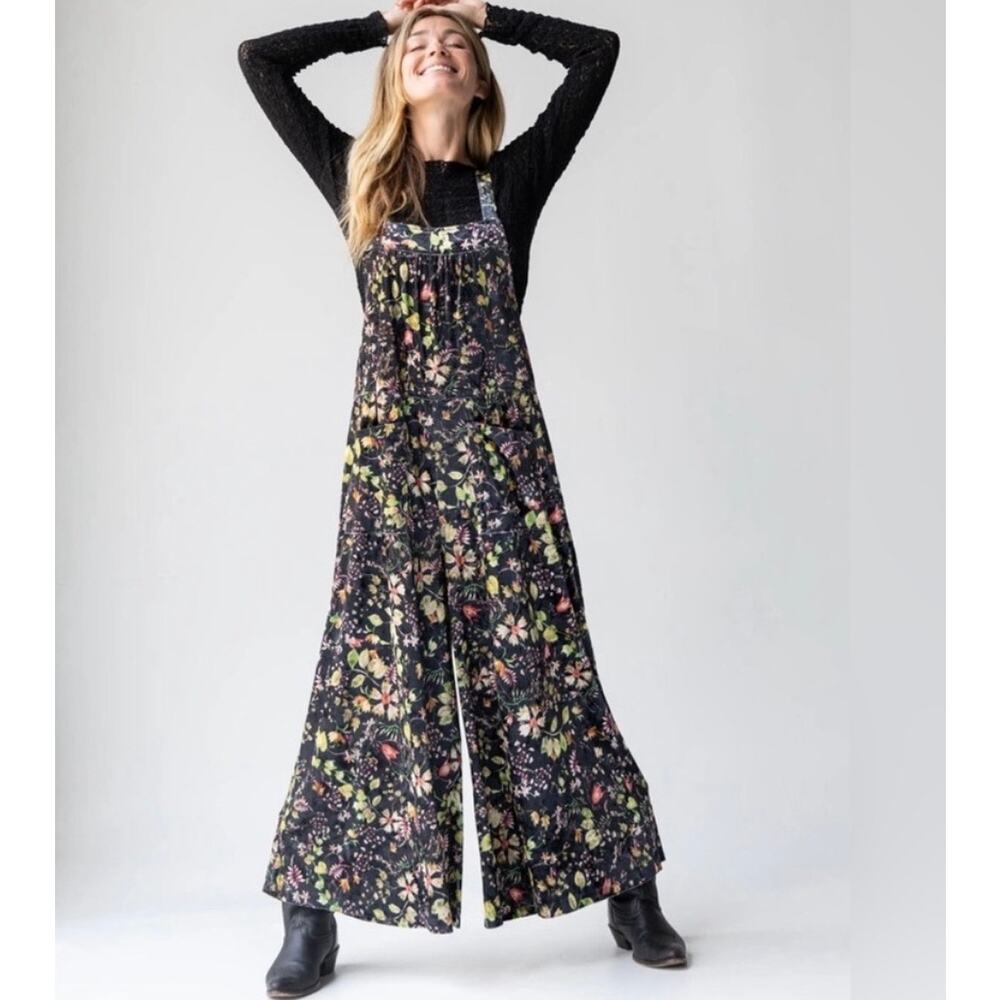 Floral Black Jumpsuit